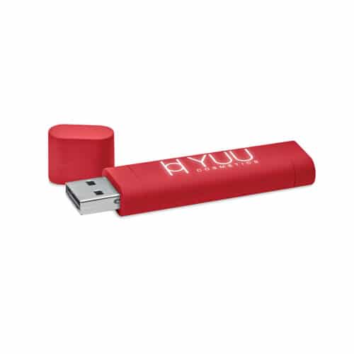 Usb key personalizzata rossa con logo luminoso