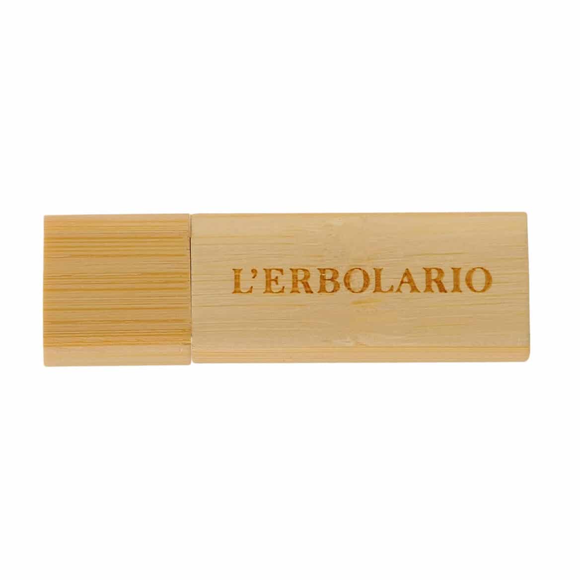 Usb legno logo Erbolario